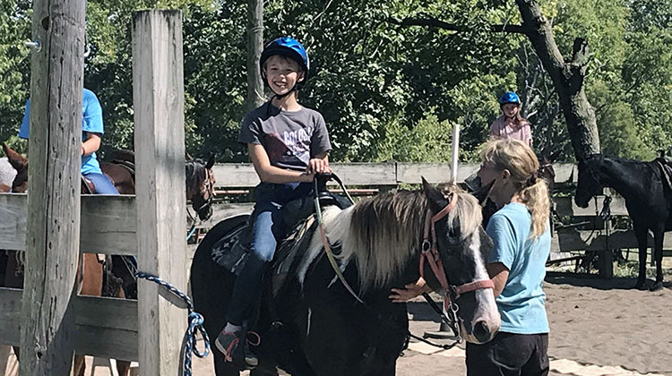 Horseback riding is one of the activities at Camp Beta.