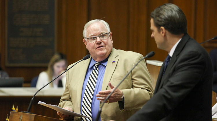 Republican state Rep. Woody Burton of Whiteland (left) says he won’t seek reelection next year. - Provided by Indiana House Republican Caucus