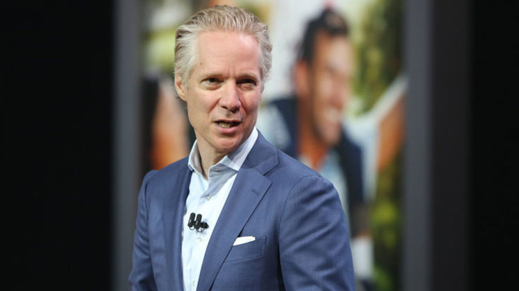 Scott Keogh, president of Volkswagen of America Inc., speaks during AutoMobility LA ahead of the Los Angeles Auto Show in Los Angeles, Calif., on Wednesday. - Dania Maxwell/Bloomberg via Getty Images