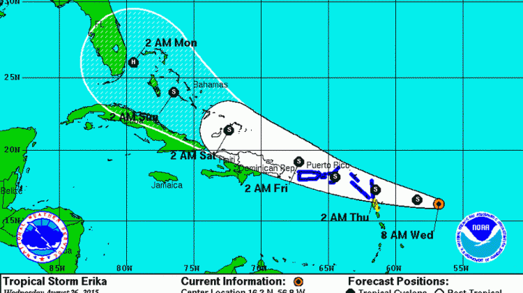 Puerto Rico Under Tropical Storm Warning As Erika Gains Steam 