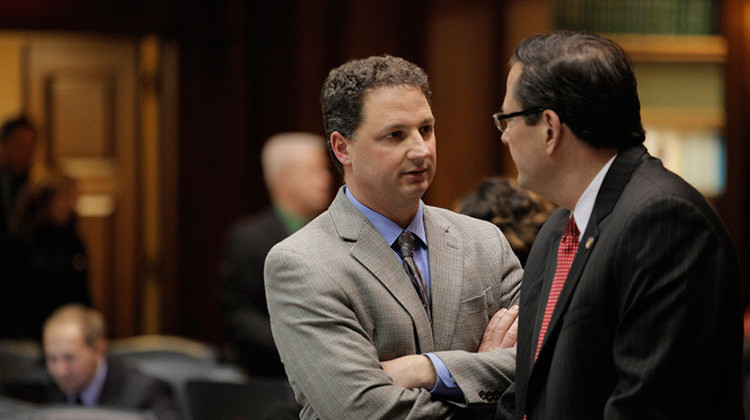 Rep. Todd Huston (left) is from Fishers and was first elected to the Legislature in 2012. - Provided by House Republican Caucus