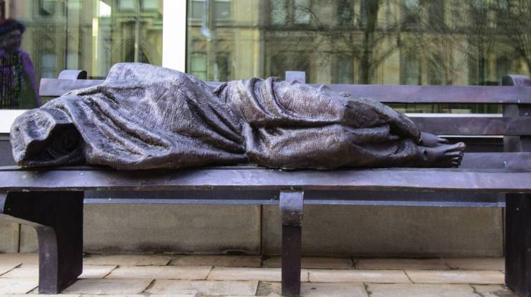 'Homeless Jesus' Statue Gets Mixed Reviews In Indianapolis