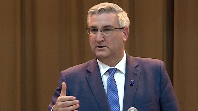 Gov. Eric Holcomb says his 2019 agenda will tackle ncludes infant mortality, prenatal substance use and child welfare reform. - Zach Herndon/WTIU