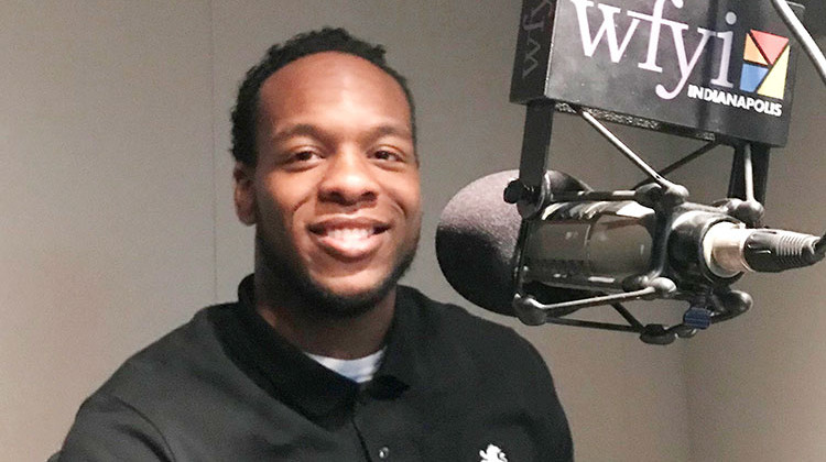 Darius Smith moved to Indianapolis from Las Vegas and soon discovered he had nowhere to entertain his dog in the cold winter months. - Taylor Bennett/WFYI