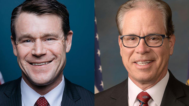 Republican U.S. Sens. Todd Young,left, and Mike Braun, right, say they will vote no to raise the debt ceiling. - U.S. Senate