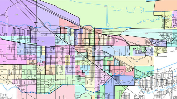 A section of the precinct map for Gary, Indiana. - Lake County Board of Elections and Registration