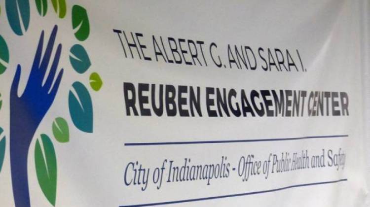 The ACLU says homeless people were given four daysâ€™ notice to leave, and told to store their possessions at the Reuben Engagement Center.. - Leigh DeNoon