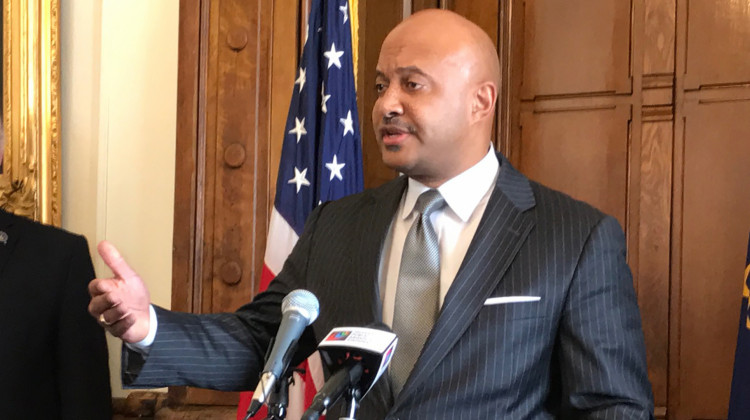 Former Indiana Attorney General Curtis Hill has denied wrongdoing but the state Supreme Court ordered a 30-day suspension of his law license after finding “by clear and convincing evidence that (Hill) committed the criminal act of battery.” - Brandon Smith/IPB News