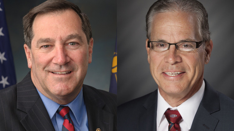 Sen. Joe Donnelly (D-Ind.) and his Republican challenger Mike Braun.  - Photos courtesy of the U.S. Senate and Indiana General Assembly