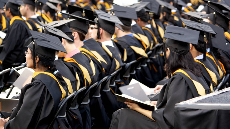 Students at a college graduation. - Flickr