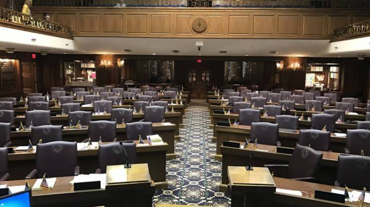 Gov. Eric Holcomb will deliver his State of the State address from the House Chamber.  - Brandon Smith/IPB News