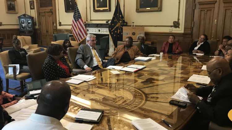 Gov. Eric Holcomb met with members of the Indiana NAACP for a roundtable discussion on Monday  - Provided by Indiana NAACP