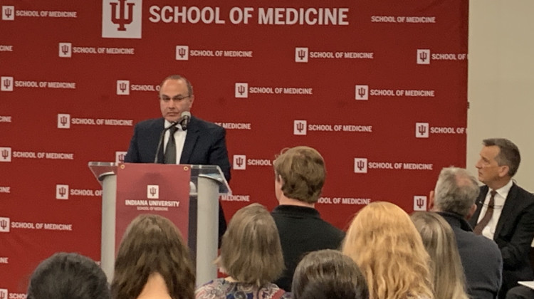 New drug discovery center announcement at IU School of Medicine. - Jill Sheridan/IPB News