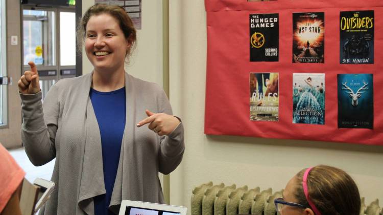 Frankfort Community Public Library Teen Services Librarian Maggie Pinnick. - Charlotte Tuggle/WBAA