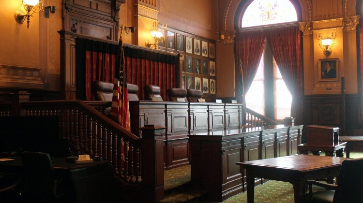 The Indiana Supreme Court chamber.  - Lauren Chapman/IPB News