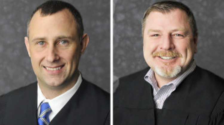 Judge Bradley Jacobs and Judge Andrew Adams were visiting Indianapolis for a judicial education conference.  Provided by the Indiana Supreme Court - Provided by the Indiana Supreme Court