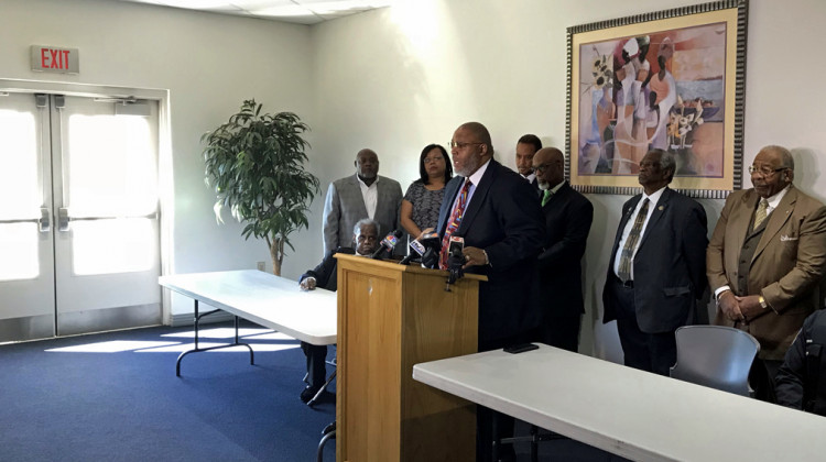 A group of Indianapolis pastors and community leaders last week announced a gun buyback program, meant to reduce violent crime in the city.  - Drew Daudelin/WFYI