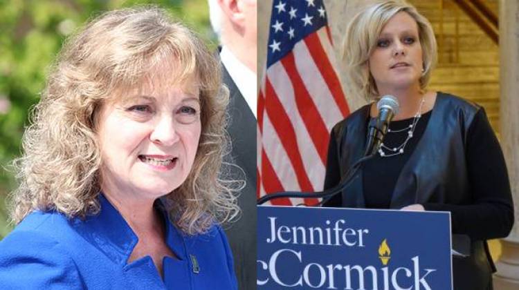 Left: Democrat Glenda Ritz. Right: Republican Jennifer McCormick. - IPBS-RJC