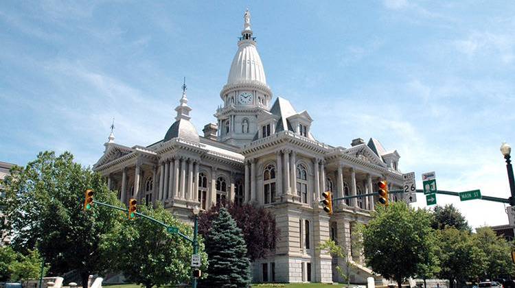 The Tippecanoe County Courthouse. - public domain