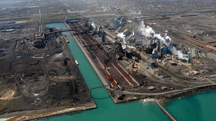 U.S. Steel's Gary Works, on the Lake Michigan shore in Lake County, is the largest steel mill in North America.  - Center for Land Use Interpretation