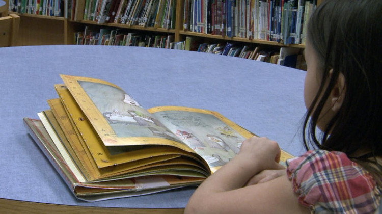 Gov. Eric Holcomb responded to Indiana's literacy decline by setting a statewide goal of 95 percent reading proficiency for all third graders by 2027. - WFIU file photo