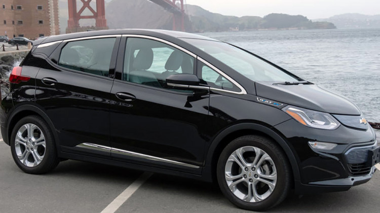 A 2019 Chevrolet Bolt EV, built off of General Motors' automotive platform. GM, which has a plant in Fort Wayne, has committed to making 40-50 percent new electric vehicles by 2030.  - Gregory Varnum/Wikimedia Commons