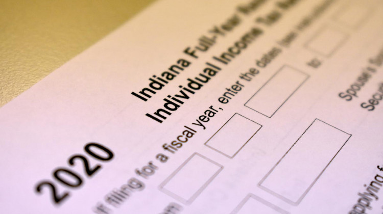 A 2020 income tax form for Indiana residents.  - Justin Hicks/IPB News