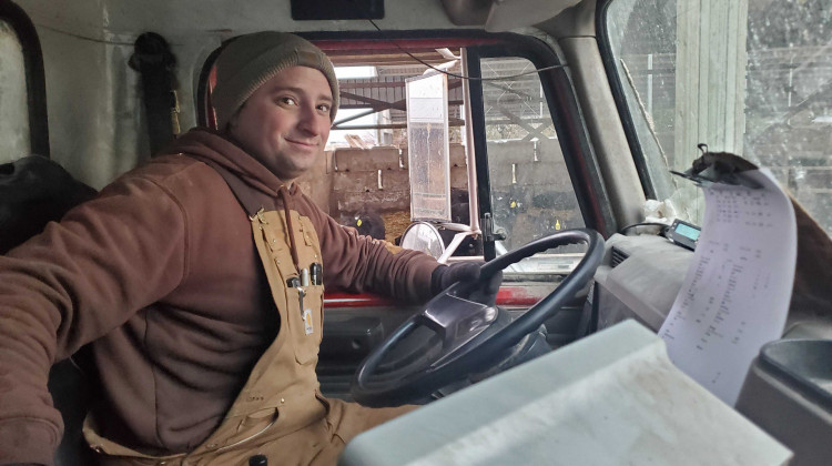 Northern Indiana farmer Jacob Smoker is a younger farmer hoping the group health plan will offer him and his family a more affordable healthcare option. - Samantha Horton/IPB News