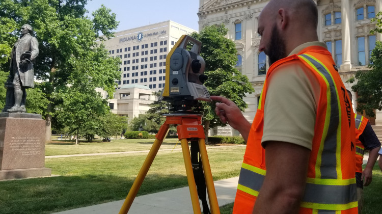 Indiana teachers are receiving training this week for a variety of civil construction skills. - Kirsten Adair/IPB News