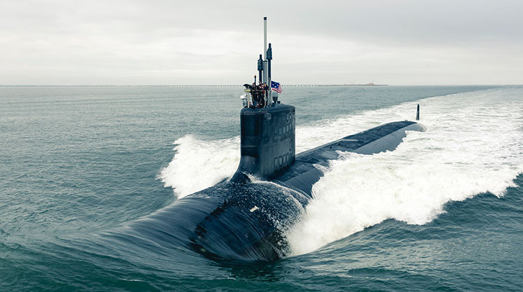 The USS Indiana embarks on Alpha Sea Trials.  - Matt Hildreth/U.S. Navy
