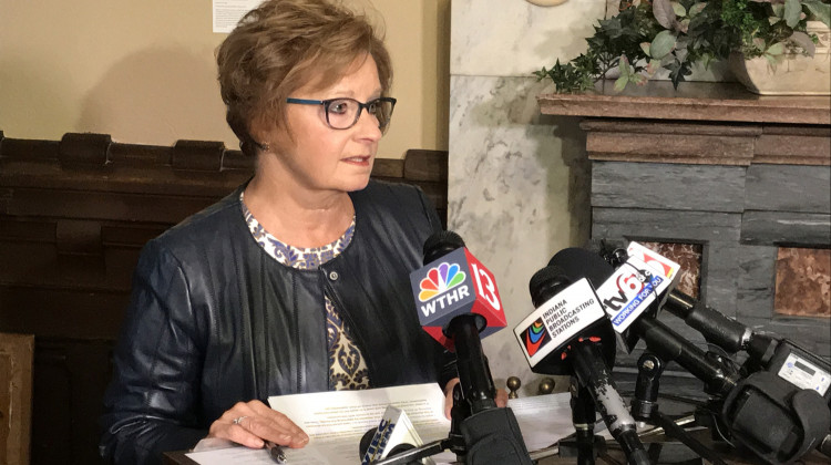 Indiana Secretary of State Connie Lawson says the state Democratic Party mistakenly sent out potentially thousands of faulty absentee ballot applications.  - Brandon Smith/IPB News