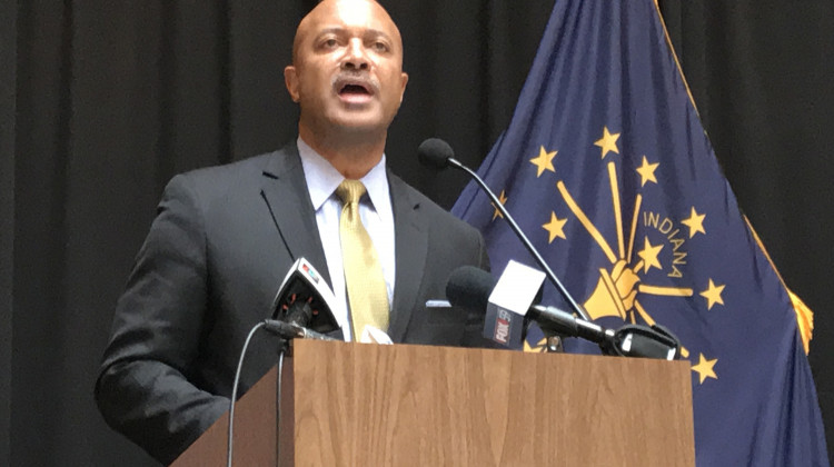 Attorney General Curtis Hill says he wants to help people feel safe and comfortable in their communities. Some women say they don't feel safe and comfortable with him in office.  - (Brandon Smith/IPB News)