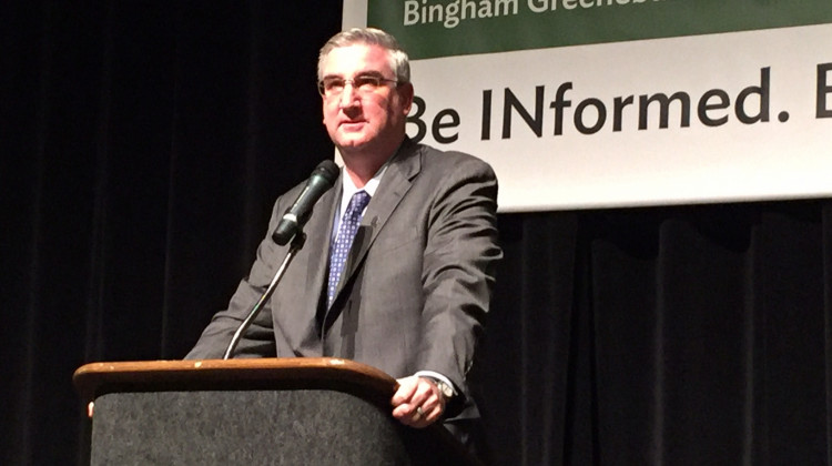 Gov. Eric Holcomb hasn't said anything about allegations Curtis Hill groped four women since Holcomb returned home to Indiana from a vacation.  - File: Brandon Smith/IPB News