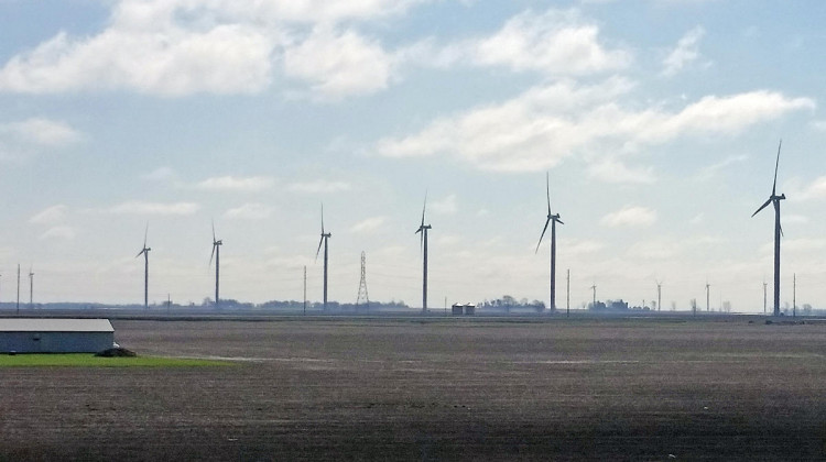 A wind farm along I-65 in northwestern Indiana. - Lauren Chapman/IPB News