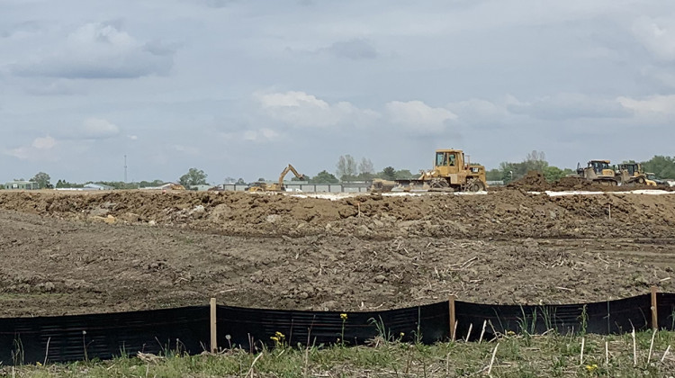 Crews work to prepare the Shelby County site where discount retailer Five Below will establish distribution and e-commerce operations. - Anna Jaggers/WFYI