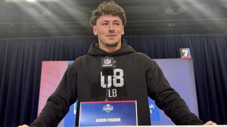 IU’s Aiden Fisher calls his journey to the NFL Combine in Indianapolis 'a blessing'