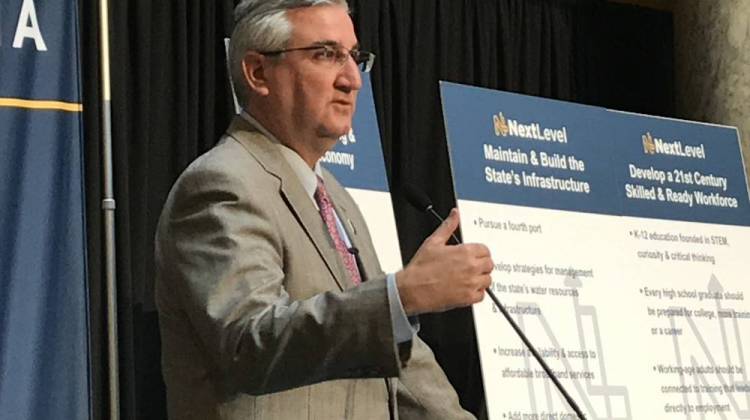 Gov. Eric Holcomb's (R-Ind.) 2018 agenda builds on his previously-outlined â€œfive pillars:â€ economic diversification, infrastructure, workforce alignment, addressing the drug epidemic, and improved government services. - Brandon Smith/IPB News