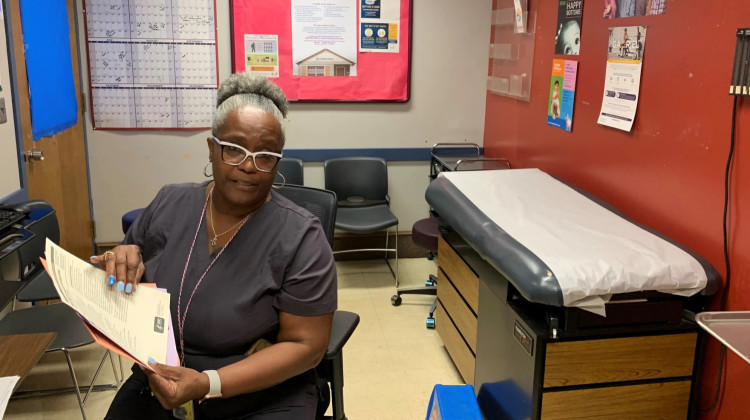 The drop in appointments at the Wyandotte County Health Department immunization clinic from before COVID-19 to now is as stark a contrast as Charlotte Square has seen in her nearly two decades with the department.<br/> - Noah Taborda / KCUR