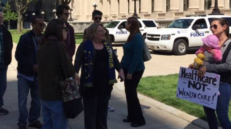 Protesters Call For Young To Support Women's Health Care