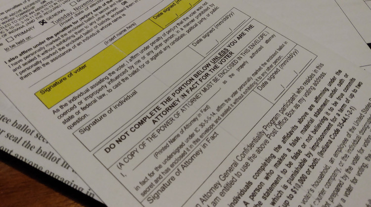 More than 560,000 Hoosiers requested mail-in ballots for the November election, a record for Indiana.  - Lauren Chapman/IPB News