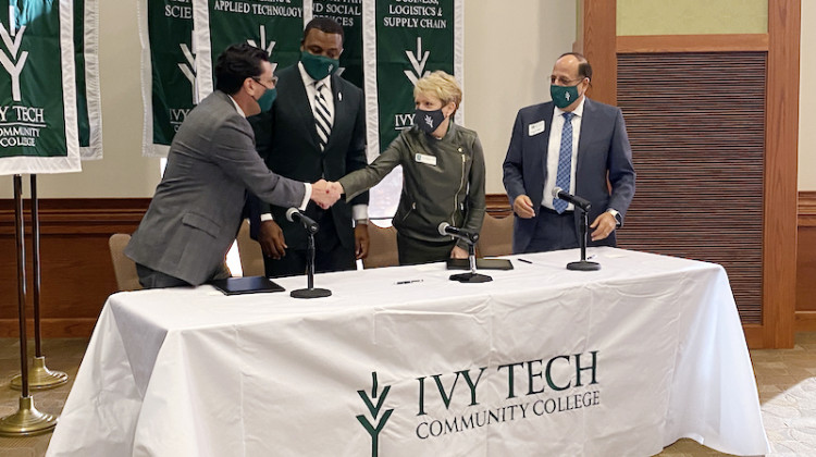 The Indianapolis Airport Authority and IBM are the first companies to participate in the new “Advance with Ivy Tech” initiative. - Courtesy Ivy Tech Community College