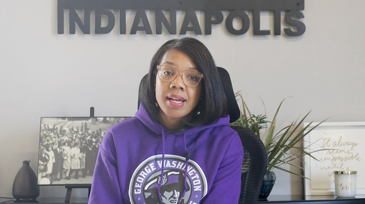 "In our community, we need to have some long, hard conversations about what comes next," Indianapols Public Schools Superintendent Aleesia Johnson said in a Feb. 3, 2023 video sent to families Friday about the Rebuilding Stronger plan. - Indianapolis Public Schools / Vimeo screen capture