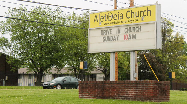 Aletheia Church, on the southside of Indianapolis, has hosted Facebook Live and drive-in church services since the "Stay-At-Home" order went into effect. - Lauren Chapman/IPB News