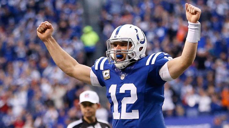 andrew luck signed football