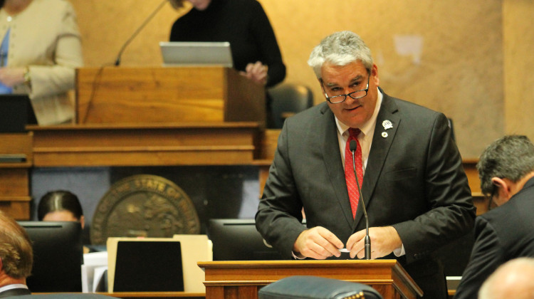 Sen. Andy Zay (R-Huntington) said his bill to provide a state income tax deduction for pregnant people is about supporting expecting parents and families. - Lauren Chapman/IPB News