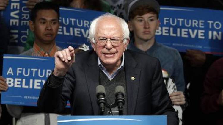 Democratic presidential candidate, Sen. Bernie Sanders, I-Vt., speaks during a campaign rally Tuesday, May 3, 2016, in Louisville, Ky. - AP photo by Charlie Riedel