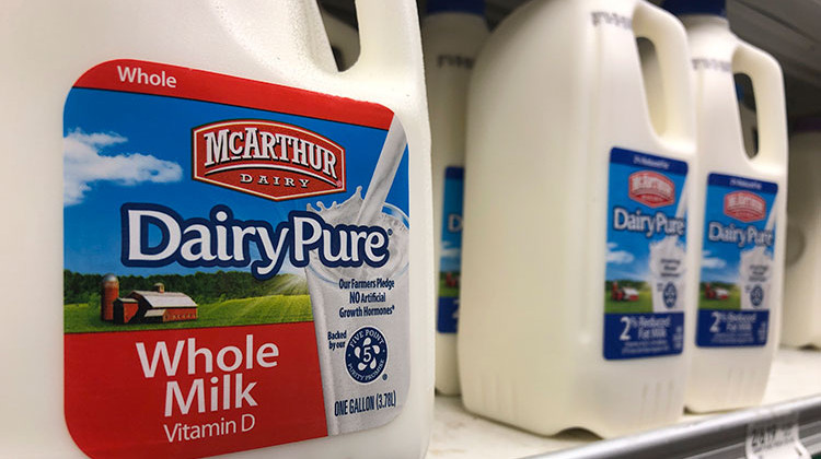 Jugs of McArthur Dairy milk, a Dean Foods brand, are shown at a grocery store, Tuesday, Nov. 12, 2019, in Surfside, Fla. Dean Foods, America's biggest milk processor, filed for bankruptcy Tuesday amid a steep, decades-long drop-off in U.S. milk consumption blamed on soda, juices and, more recently, nondairy substitutes.  - AP Photo/Wilfredo Lee