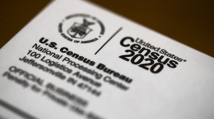 Shown is an envelope containing a 2020 census letter. - AP Photo/Matt Rourke