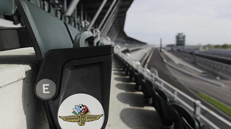 Indianapolis Motor Speedway is empty, Sunday, May 24, 2020, in Indianapolis. The Indianapolis 500 was postponed because of the coronavirus pandemic. The race will instead be held Aug. 23, three months later than its May 24 scheduled date. - AP Photo/Darron Cummings