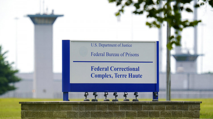 ILE - In this Aug. 28, 2020, file photo, the federal prison complex in Terre Haute, Ind. Two inmates have died in as many days from coronavirus at the federal prison complex where the U.S. government plans to carry out two federal executions next week. - AP Photo/Michael Conroy, File